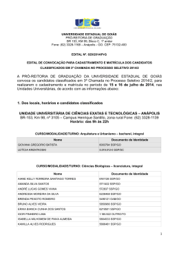 A PR&Oacute;-REITORIA DE GRADUA&Ccedil;&Atilde;O DA UNIVERSIDADE