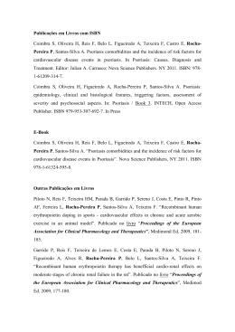 Publica&ccedil;&otilde;es em Livros com ISBN Coimbra S, Oliveira H, Reis F