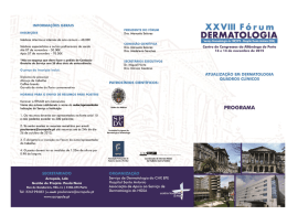 XXVIII Fórum Dermatologia - Centro Hospitalar do Porto