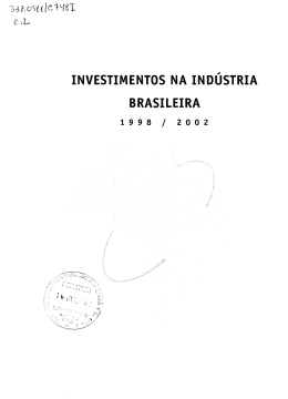 investimentos naind&uacute;stria brasileira