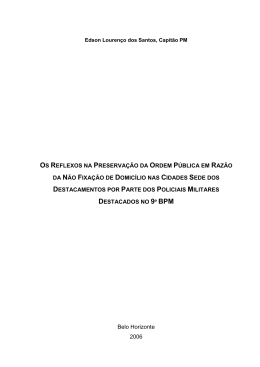 fixa&ccedil;&atilde;o de domic&iacute;lio nos destacamentos