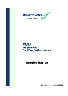 Roteiro B&aacute;sico