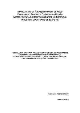 Manual de Preenchimento do Usuário
