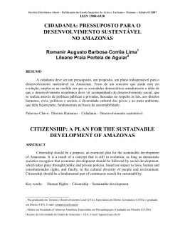 pressuposto para o desenvolvimento sustent&aacute;vel no Amazonas