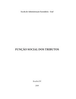 Fun&ccedil;&atilde;o Social dos Tributos