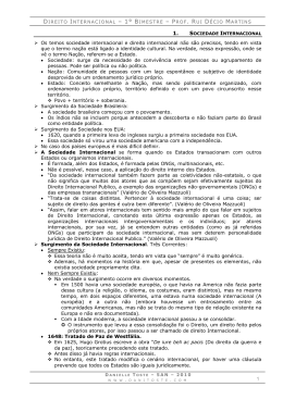 Resumo &ndash; Direito Internacional