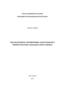 pr&eacute;-adolesc&ecirc;ncia contempor&acirc;nea - tede