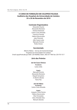 II CURSO DE FORMA&Ccedil;&Atilde;O EM COLOPROCTOLOGIA Audit&oacute;rio dos