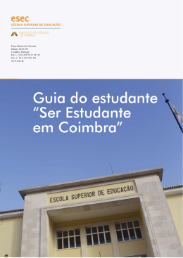 Guia do estudante &ldquo;Ser Estudante em Coimbra&rdquo;