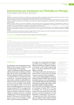 Internamentos por Intoxicação com Pesticidas em Portugal