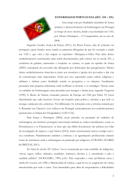 ENFERMAGEM PORTUGUESA (S&Eacute;C. XII &ndash; XX) Este artigo