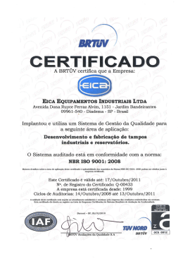 EIcA EQUIPAMENTOS INDUSTRIAIS LTDA