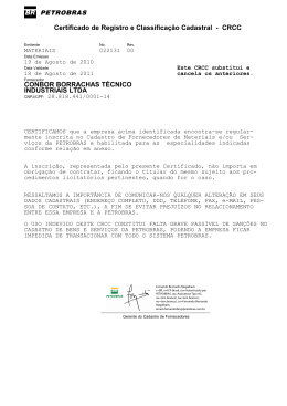 CONBOR BORRACHAS TÉCNICO INDUSTRIAIS LTDA Certificado
