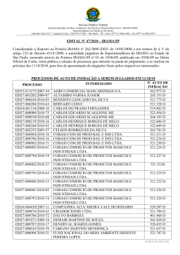 Edital de Notifica&ccedil;&atilde;o 47 - Ibama SP 28-09-2010