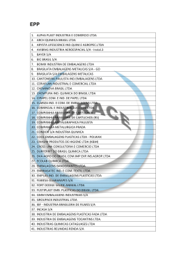 1. alpha plast industria e comercio ltda 2. arch quimica