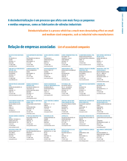 Relação de empresas associadas List of associated companies