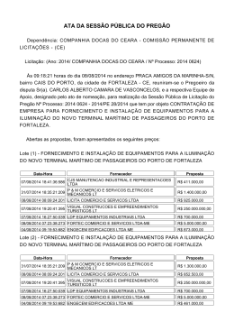 ATA DA SESSÃO PÚBLICA DO PREGÃO