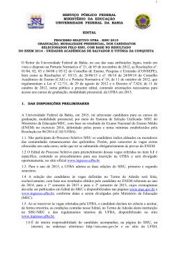 Edital - Ufba - Universidade Federal da Bahia