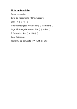 Ficha de Inscri&ccedil;&atilde;o Nome completo