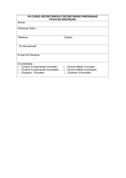 VII Curso para secret&aacute;rios paroquiais