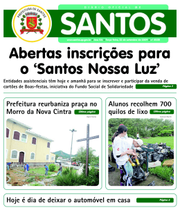 Abertas inscri&ccedil;&otilde;es para o `Santos Nossa Luz`