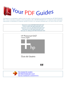 Manual de instruções HP PHOTOSMART E427