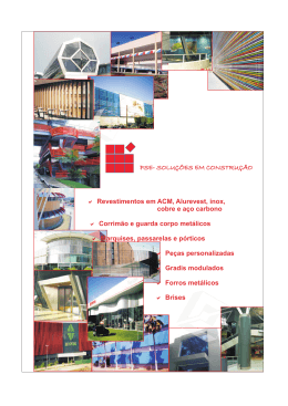a Revestimentos em ACM, Alurevest, inox, cobre e a&ccedil;o carbono a