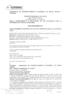 esclarecimento n&ordm; 01