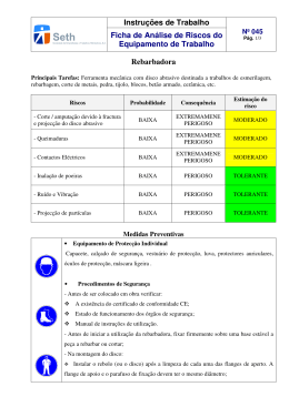 Instruções de Trabalho Ficha de Análise de Riscos do Equipamento