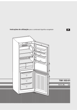 Instruções de utilização para o combinado frigorífico