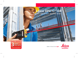 Leica DISTO&trade; D8 - Leica Geosystems