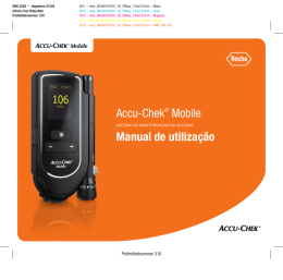 Accu‑Chek&reg; Mobile Manual de utiliza&ccedil;&atilde;o
