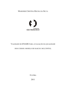 Validade do Enade para avalia&ccedil;&atilde;o da qualidade os cursos