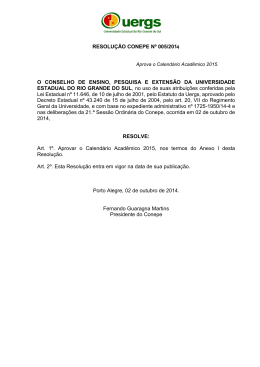 Calendário Acadêmico 2015