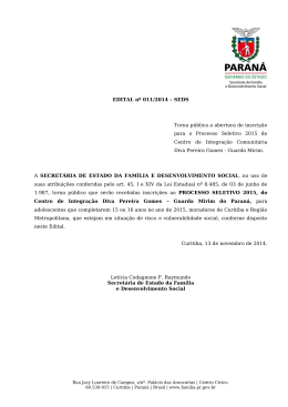 Acesse o edital aqui - Secretaria do Trabalho e Desenvolvimento