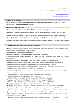 J AN A&Iacute;N A ABD O N Atriz (DRT 9863/BA), Maquiadora (CNPJ