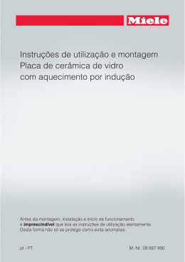 Instru&ccedil;&otilde;es de utiliza&ccedil;&atilde;o e montagem Placa de cer&acirc;mica de
