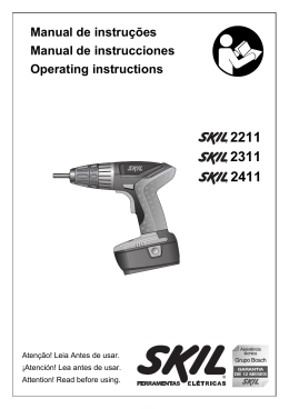 Manual de instruções Manual de instrucciones Operating instructions