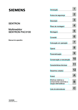 Manual do aparelho SENTRON Multimedidor PAC3100 7KM3133