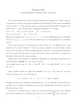 Primeira Lista