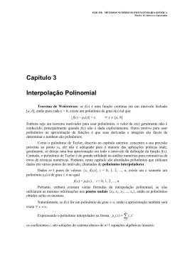 Capítulo 3 Interpolação Polinomial