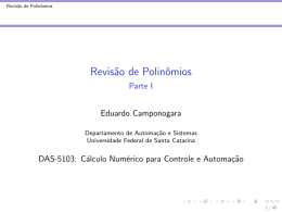 Revisão de Polinômios - Universidade Federal de Santa Catarina