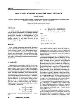 APLICAÇÃO Do MÉTODO DE MONTE cARLo À