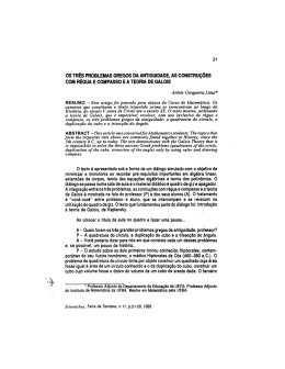 os tr&ecirc;s problemas gregos da antiguidade, as constru&ccedil;&otilde;es com