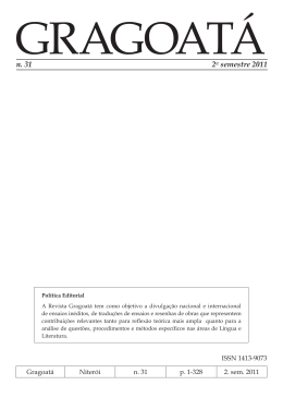 revista gragoat&aacute; 31 - Universidade Federal Fluminense