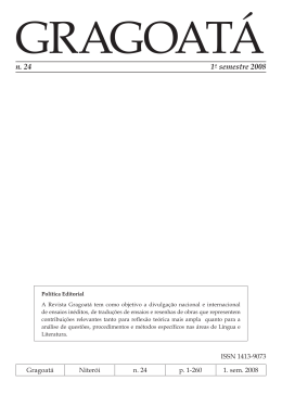 revista gragoat&aacute; 24 - Universidade Federal Fluminense
