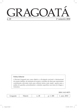 revista gragoat&aacute; 28 - Universidade Federal Fluminense