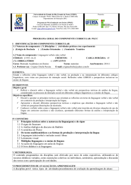 1 Princ&iacute;pios te&oacute;ricos sobre a natureza da lingua(gem) e do
