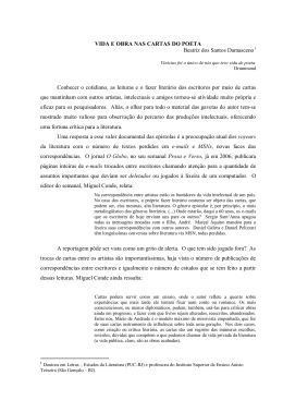 Vida e obra nas cartas do poeta