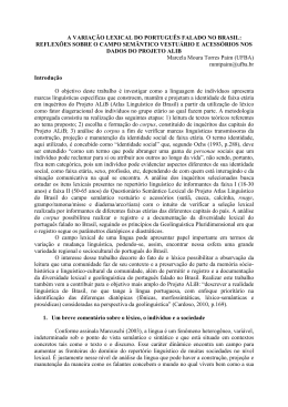 A varia&ccedil;&atilde;o lexical do portugu&ecirc;s falado no brasil
